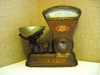 Antique 1906 Dayton Candy Tobacco Scale 2 Pound Capacity Model 166 photo