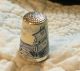 Antique Gabler Greif German 800 Silver Thimble Enamel Delft Sailboat Decor Thimbles photo 8