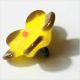 (1) Victorian Antique Venetian Lampwork Realistic Yellow Glass Flower Button Buttons photo 1