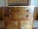 Pretty Antique Bow Front Light Burr Walnut Cabinet Chest Of Cupboard Drawers Pre-Victorian (Pre-1837) photo 10