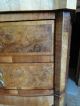 Pretty Antique Bow Front Light Burr Walnut Cabinet Chest Of Cupboard Drawers Pre-Victorian (Pre-1837) photo 6