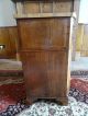 Pretty Antique Bow Front Light Burr Walnut Cabinet Chest Of Cupboard Drawers Pre-Victorian (Pre-1837) photo 8