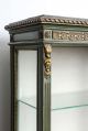 Antique Hand Painted French Display Cabinet With Gilt Work 1900 Green Wood 1900-1950 photo 2