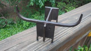 Cool Whimsical Modernist Longhorn Steer Sculpture Created In Wrought Iron photo