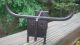 Cool Whimsical Modernist Longhorn Steer Sculpture Created In Wrought Iron Mid-Century Modernism photo 2