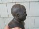 An Outstanding Unsual Creepy Antique Cast Iron Baby Crying Bust Statue Metalware Victorian photo 11