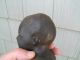 An Outstanding Unsual Creepy Antique Cast Iron Baby Crying Bust Statue Metalware Victorian photo 2