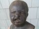 An Outstanding Unsual Creepy Antique Cast Iron Baby Crying Bust Statue Metalware Victorian photo 4