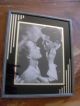 1930 Hollywood Art Deco Picture Frame Crawford & Garfield Reverse Painted 12 X10 Art Deco photo 1