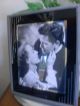 1930 Hollywood Art Deco Picture Frame Crawford & Garfield Reverse Painted 12 X10 Art Deco photo 3