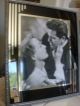 1930 Hollywood Art Deco Picture Frame Crawford & Garfield Reverse Painted 12 X10 Art Deco photo 6