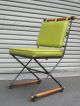 Cleo Baldon Terra Vtg Mid Century Modern Iron Oak Side Chair Eames Tony Paul Era Mid-Century Modernism photo 3