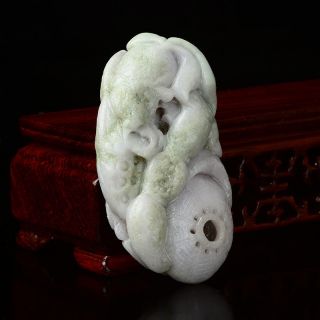 Chinese Hand - Carved Natural Dushan Jade Statue photo