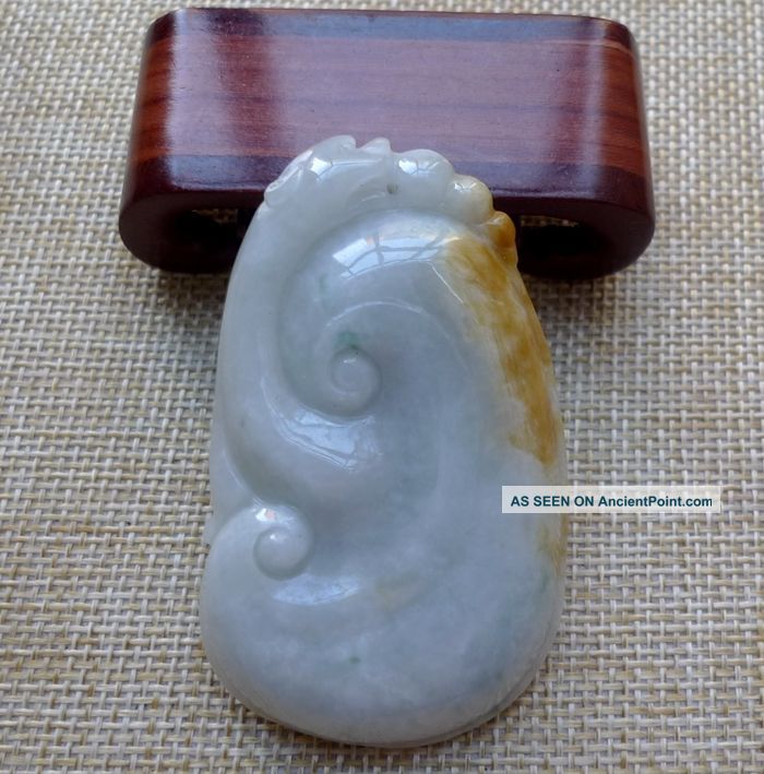 Certified Pale Green Jadeite Emerald Jade Pendant/hornless Dragon Grade A Necklaces & Pendants photo