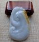 Certified Pale Green Jadeite Emerald Jade Pendant/hornless Dragon Grade A Necklaces & Pendants photo 1