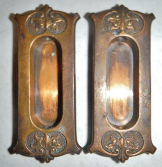 Brass,  Victorian Pocket Door Pulls,  Hardware, photo