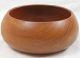 Danish Modern Turned Wood Teak Bowl 12x5 Mid Century Wooden Unsigned Mid-Century Modernism photo 2