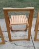 4 Danish / Mid Century Modern Folding Maple Wood Chairs With Slat Seats Post-1950 photo 3
