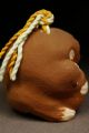 Kissako 3280 Japanese Antique Clay Doll Netsuke Bell Vintage Monkey Figure Netsuke photo 3