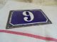 French Blue & White House Gate Number Awesome 9 Or 6 Porcelain Enamel Solid Signs photo 2