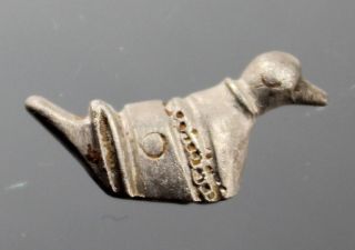 Outstanding Dove,  Silver Amulet,  Fitting,  Roman Imperial,  1st To 2nd Century A.  D photo