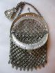 Antique Victorian Gold T Fancy French Floral Chain Mail Mesh Chatelaine Purse Victorian photo 5