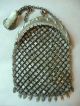 Antique Victorian Gold T Fancy French Floral Chain Mail Mesh Chatelaine Purse Victorian photo 6