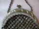 Antique Victorian Gold T Fancy French Floral Chain Mail Mesh Chatelaine Purse Victorian photo 7
