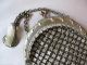 Antique Victorian Gold T Fancy French Floral Chain Mail Mesh Chatelaine Purse Victorian photo 8