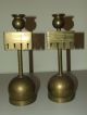 Antique Brass Art Deco Candlesticks Candle Holders Art Deco photo 4
