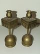 Antique Brass Art Deco Candlesticks Candle Holders Art Deco photo 6