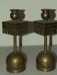 Antique Brass Art Deco Candlesticks Candle Holders Art Deco photo 7