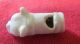 Antique,  Late Georgian,  Early Victorian Porcelain Hunting Whistle,  Dogs Head, British photo 3