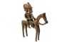 Antique Rare African Tribal Dogon Cast Bronze Horse Riding Duo Sculptures & Statues photo 2