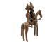 Antique Rare African Tribal Dogon Cast Bronze Horse Riding Duo Sculptures & Statues photo 4