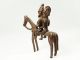 Antique Rare African Tribal Dogon Cast Bronze Horse Riding Duo Sculptures & Statues photo 5