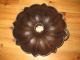Very Old And The Biggest Antique Cast Iron Bundt Pan Germany 5300 G One Handle Other Antique Home & Hearth photo 4