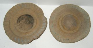 Pre - Columbian Teotihuacan,  Terracotta Mirror,  Plate,  Decoration Pottery (?) Disc1 photo