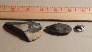 Paleolithic / Neolithic ? - Three British Stone Tools - With Provenance photo