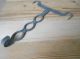 Vintage French Wrought Iron Butcher Meat Hanger Hook W/ 3 Hooks Metalware photo 1