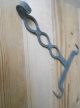 Vintage French Wrought Iron Butcher Meat Hanger Hook W/ 3 Hooks Metalware photo 2