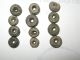 Pre - Columbian,  Mexico 12 Bi - Conical Stone Beads All Approx 12mm X 5mm 1e The Americas photo 5