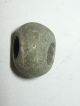 Pre - Columbian,  Mexico - Bi - Conical Green Stone Bead 1d The Americas photo 2