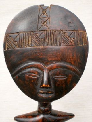 Patinated Vintage African Ashanti Tribal Handcarved Wooden Akuaba Fertility Doll photo