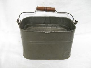 Pennsylvania Coal Miner ' S Tin Lunch Pail,  Missing Lid photo