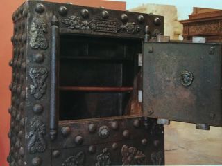 17th Century Antique French Iron Clad Safe photo