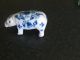 Vintage/antique Porcelain Hippo Animal Figurine,  Marked But Dont Know Mark. African photo 1