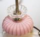 Vintage Electric Pink & Clear Glass Bathroom Wall Sconce Light Fixture - Excellen Chandeliers, Fixtures, Sconces photo 3