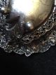 Antique English Silver Ornate And Pretty Pin/trinket Dish Hallmark Chester 1908 Other Antique Sterling Silver photo 9