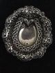 Antique English Silver Ornate And Pretty Pin/trinket Dish Hallmark Chester 1908 Other Antique Sterling Silver photo 2